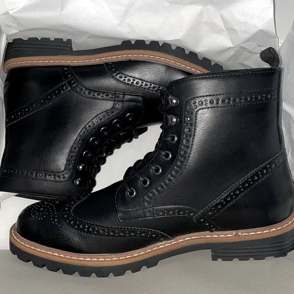 Mens Black Sawyer Faux Leather Boots Club Room Men main image 2